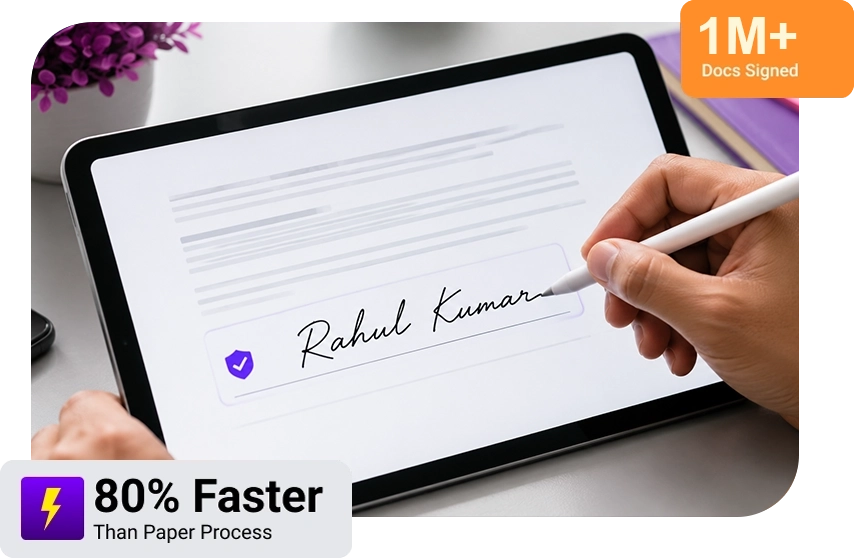 Electronic signature banner