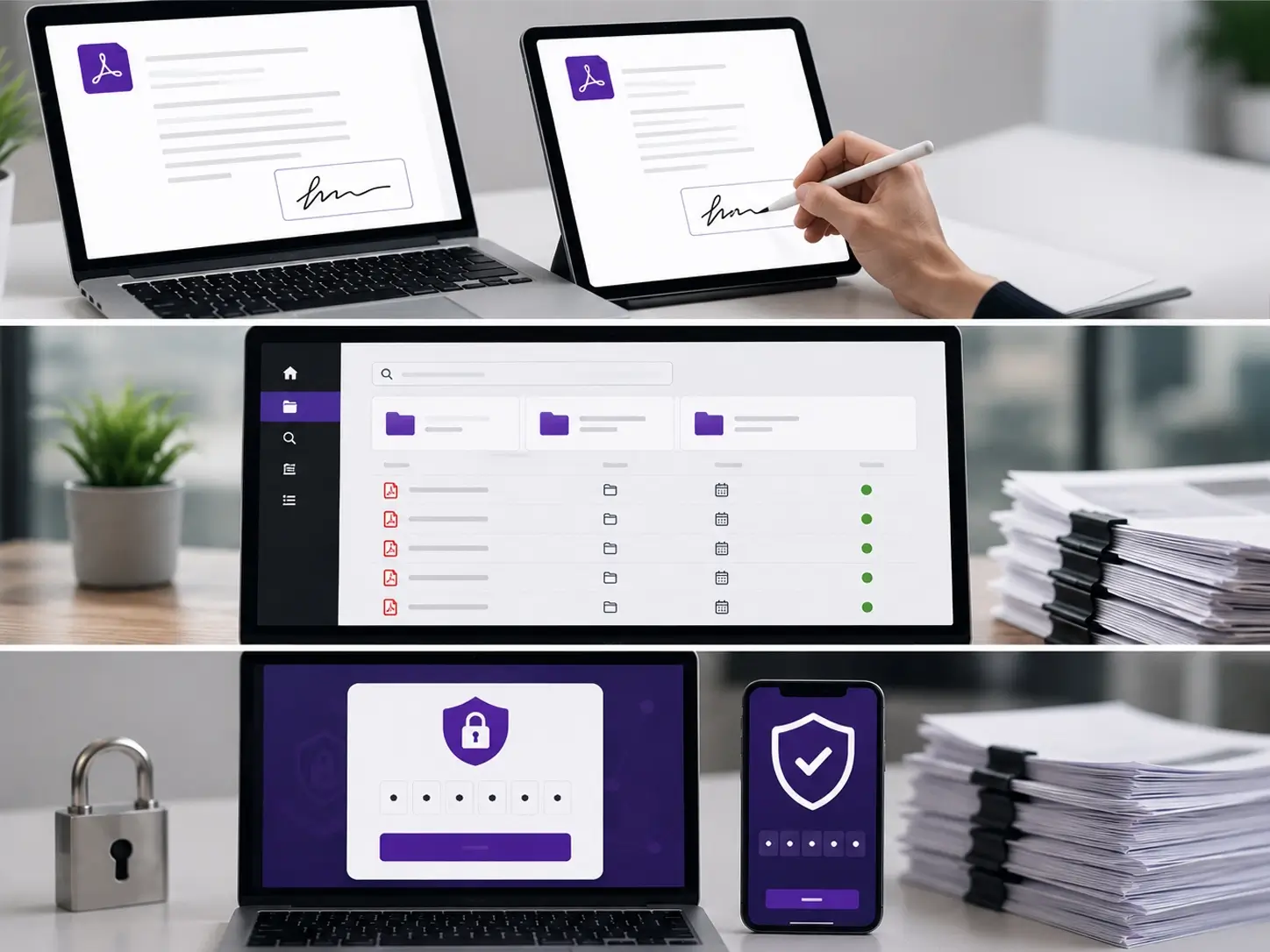 Sign from Anywhere, Organized Documents, Secure Signing